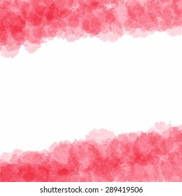 Watercolor red background for presentation. Vector illustration. Background for brochures, covers, flyers, invitations