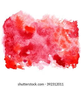 watercolor red background, vector