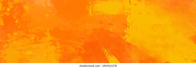 Watercolor red orange color abstract design banners. Vector illustration