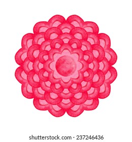 watercolor red pattern, isolated on white background