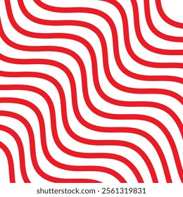 Watercolor red striped background. Abstract watercolor background with red stripes. red and white stripes background. Seamless and repeating pattern. Editable template. Vector illustration. EPS10. 11