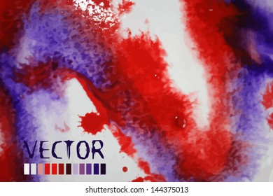 watercolor it is red a violet background