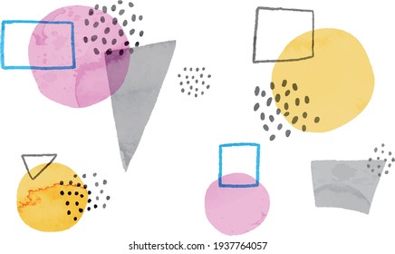 Aquarellfarbener, geometrischer Hintergrund