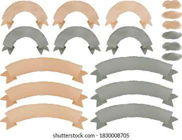 Banner-Vektorgrafik mit Aquarellbändern
