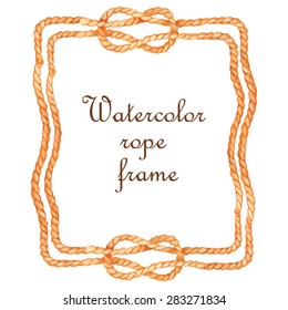 Watercolor rope frame