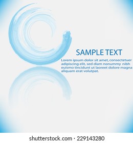 Watercolor round shape, Logo design. Vector illustration.