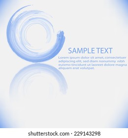 Watercolor round shape, Logo design. Vector illustration.