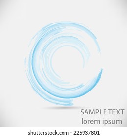 Watercolor round shape. Vector illustration.