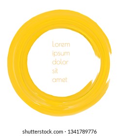Watercolor round shape.Grunge circle frame.
