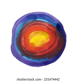 watercolor round vector