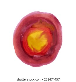 watercolor round vector