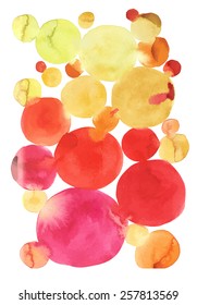 watercolor rounds background warm