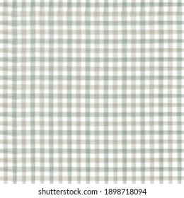 Watercolor Rustic Color With Gingham Pattern. 