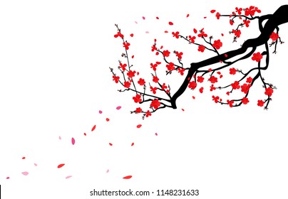 Valentine Background Tree Bird Vector Illustration Stock Vector ...