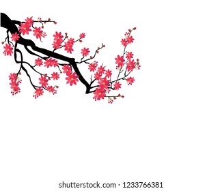 Plum Blossom Chinese Painting Style Stock Vector (Royalty Free) 158027087