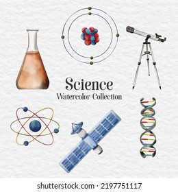 watercolor science clip art illustration