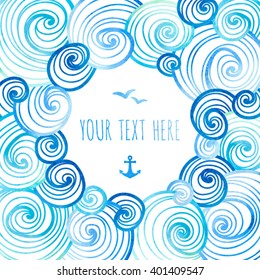 Watercolor sea background