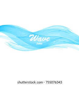 Watercolor sea ocean wave colored text banner background. Texture brush colorful frame backdrop splash design for text. Vector colored illustration. Blue grunge color cover magazine, book.