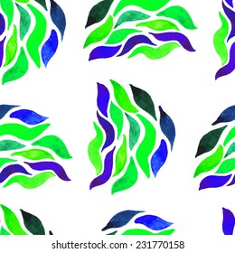 Watercolor seamless abstract hand-drawn pattern, endless modern background, abstract seamless repeat pattern with colorful waves.