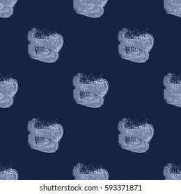 Watercolor seamless background with eddy twister clouds. Hand drawn splatter background texture with watercolor blots effect.