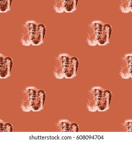 Watercolor seamless background with eddy twister clouds. Hand drawn splatter background texture with watercolor blots effect.