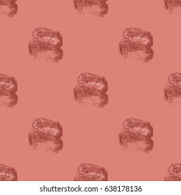 Watercolor seamless background with eddy twister clouds. Hand drawn splatter background texture with watercolor blots effect.