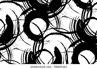 Watercolor seamless circles pattern hand painted . Vector illustration , fabric swatch ,wrapping paper.