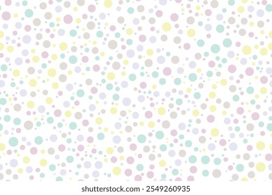 Watercolor seamless colorful dots pattern. Free vector background with colorful dots. Watercolor circle shapes. Seamless Glitter drops. EPS Vector illustration.