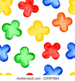 Watercolor seamless floral background. Flowers. Vector background. 