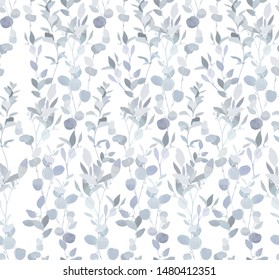 watercolor seamless floral botanical pattern