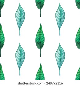 Watercolor seamless floral pattern