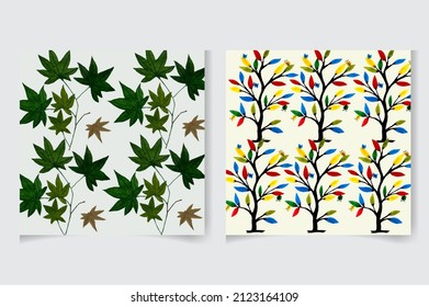 Watercolor seamless floral pattern background. Hand-painted blooming flowers and leaves. Gentle design for wrap paper or wallpaper, vector illustration, textile, fabric, texture, and other printing.