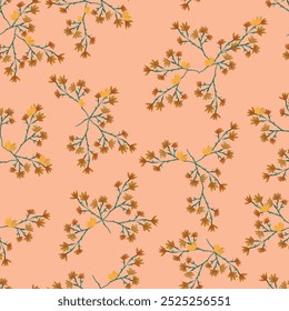 Watercolor seamless floral pattern. Vector, hand made, cute, textile and fabric design.  
