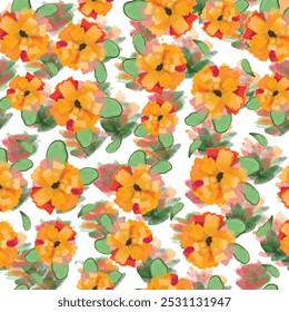 Patrón floral sin fisuras de la acuarela. Vector, hecho a mano, lindo, textil y diseño de la tela. 
