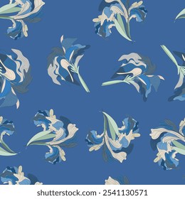 Watercolor seamless floral pattern. Vector, hand made, cute, textile, fashion, package and fabric design. 
