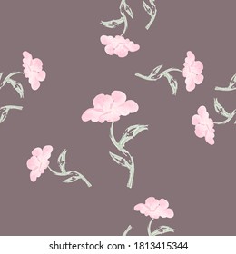 watercolor seamless flower pattern. digital vector illustration.
