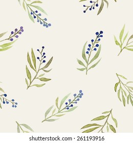 Watercolor seamless flowers pattern for wrapping or tissue