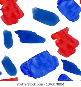 Watercolor seamless pattern with abstract elements. Creative colorful texture.