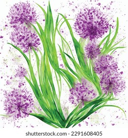 Patrón acuarela sin fisuras con flores, hojas y ramas aliadas