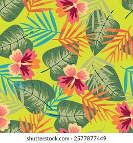 Watercolor seamless pattern with beautiful bright abstract elements and leopard spots. Colorful animalistic texture for any kind of a design. Contemporary art. Trendy modern style