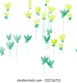 watercolor seamless pattern with bells