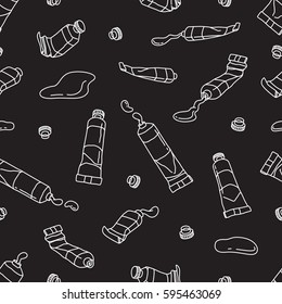 Watercolor Seamless Pattern black