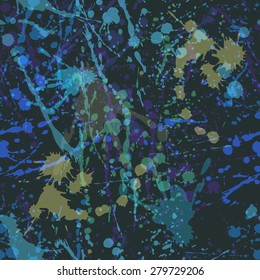 the watercolor seamless pattern black  background, vector illustration