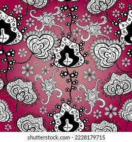 Watercolor seamless pattern bouquet of flowers. Beautiful pattern for decoration and design. Trendy print. Exquisite pattern of watercolor sketches of the flower. Toned.