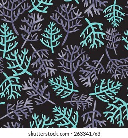 watercolor seamless pattern with branches