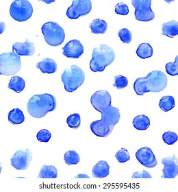 watercolor seamless pattern with droplets, splashes, sprays
