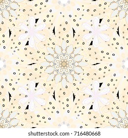 Watercolor seamless pattern. Exquisite pattern of watercolor sketches of the flower. Trendy print. Vintage. Beautiful pattern for decoration and design.