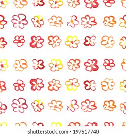 Watercolor seamless pattern floral background. Abstract watercolor flowers. Hand drawn watercolor backdrop, stain watercolors colors on wet paper.Vector illustration