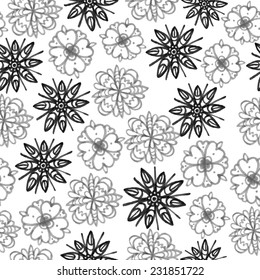 watercolor seamless pattern with flowers