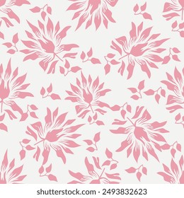 Watercolor seamless pattern with flowers in ethnic style.flower red color. Floral decoration. Traditional paisley pattern. Textile design texture.